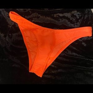 NWOT textured orange bikini bottoms